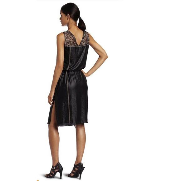 BCBGMaxAzria Greta Coated Floral Lace Shift Dress - Picture 12 of 12